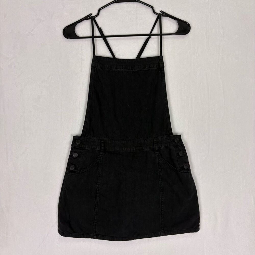Free People Black Denim Mini Dress Women's Size 2